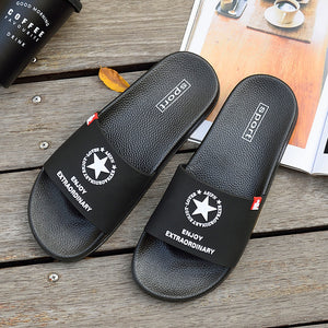 ASIFN Men Slippers Summer Beach Non-slip Male Slides Sports Women Sandals Soft Female Home stars Flip Flops Outdoor Indoor Man