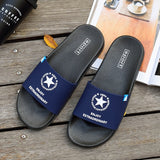 ASIFN Men Slippers Summer Beach Non-slip Male Slides Sports Women Sandals Soft Female Home stars Flip Flops Outdoor Indoor Man