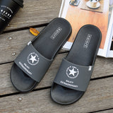 ASIFN Men Slippers Summer Beach Non-slip Male Slides Sports Women Sandals Soft Female Home stars Flip Flops Outdoor Indoor Man