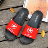 ASIFN Men Slippers Summer Beach Non-slip Male Slides Sports Women Sandals Soft Female Home stars Flip Flops Outdoor Indoor Man